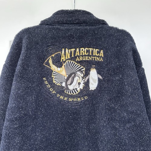 Patagonia Muluc Argentina Fleece Pile Jacket Men L Embroidered Penguin Antartica - Picture 2 of 14