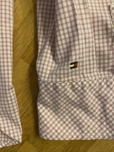 TOMMY HILFIGER Hemd-Bluse 12 weiß mit violetten Längs-& Querstreifen, - Bild 3 von 4