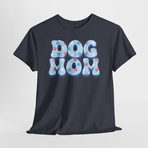 Hundemama Shirt | Süß Retro Pfotenabdruck Haustierliebhaber Hund Mama Geschenk T-Shirt S-5XL - Bild 47 von 64