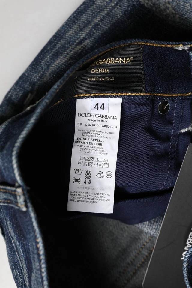 Pantalones Cortos DOLCE & GABBANA Azul Algodón Denim Envejecido Bermuda IT44/W30/XS 500usd Foto 4 de 4