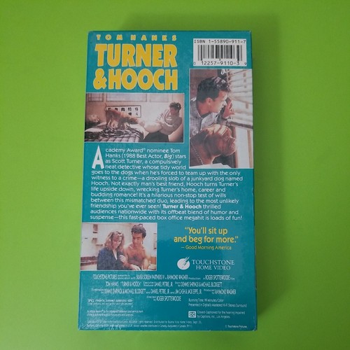 VTG Turner Hooch (VHS, 1996) Factory sealed Tom Hanks - Picture 2 of 3