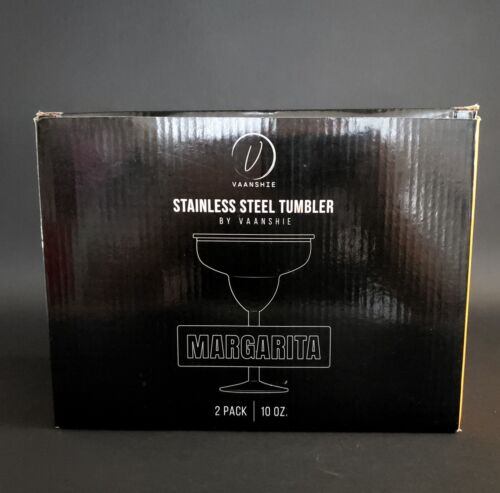VAANSHIE Cocktails Martini/Margaritas 2-Pack w Lids YELLOW Tumblers 10 oz. NEW - Picture 7 of 7