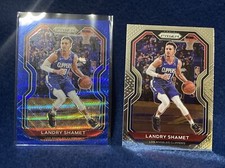 Landry Shamet 2020-21 Prizm lot 2 cards blue wave and base Phoenix Suns