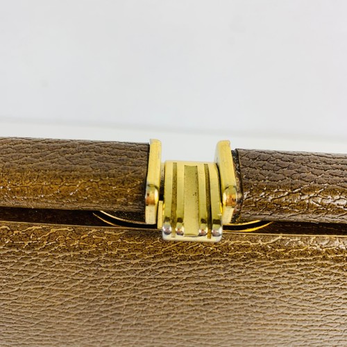 VTG Womens MCM Canadian Frame Purse Reptile Skin Brown Gold Tone Lizard Handbag - Picture 9 of 22