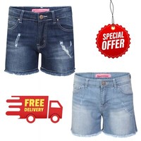 Ladies Denim Summer Shorts High Waisted Jeans Women's Ripped Half Hot Pants
