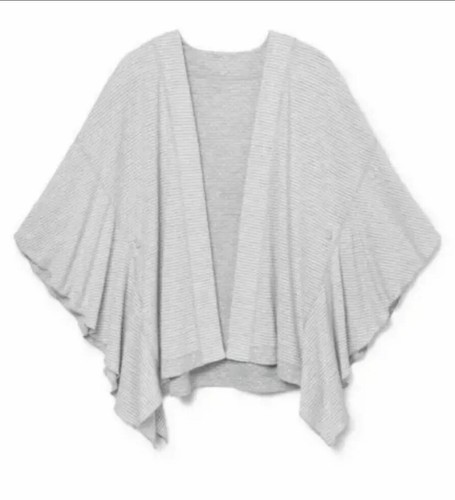 Cabi New NWT ATC Cape #5846 Gray Ivory stripe polka dot XS/S or M/L Reversible - 第 5/8 張圖片