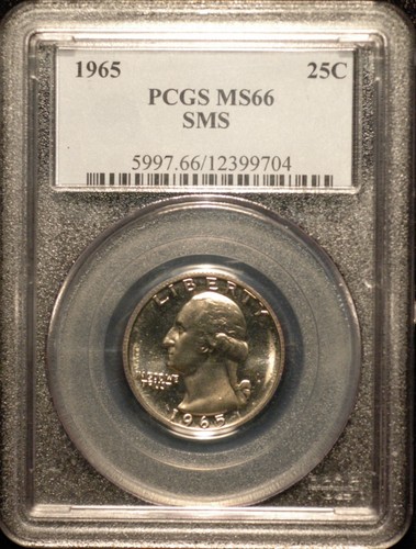 1965  SMS Washington Quarter - PCGS SP66 #9704 - Picture 1 of 2