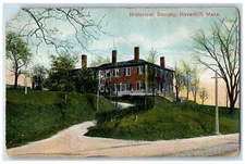 1909 Historical Society Exterior Building Field Haverhill Massachusetts Postcard
