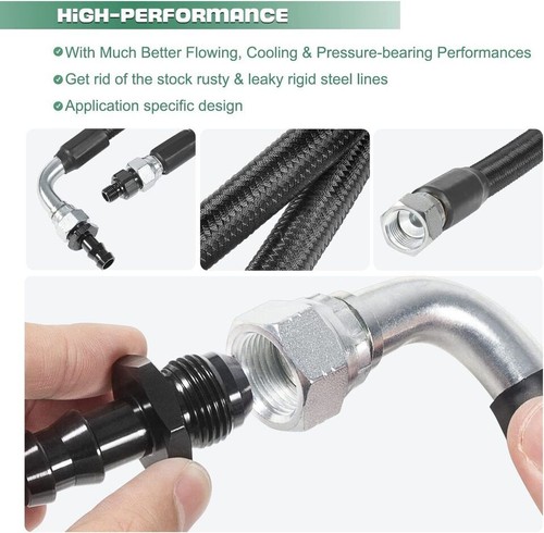 For 03-07 Dodge Ram 2500 3500 Cummins 5.9L 48RE Transmission Cooler Hoses Kit - Picture 8 of 13