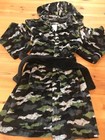 Boys Size S 4 / 6 Cuddl Duds Hooded Bathrobe Pajama Cover Robe Camo NWOT