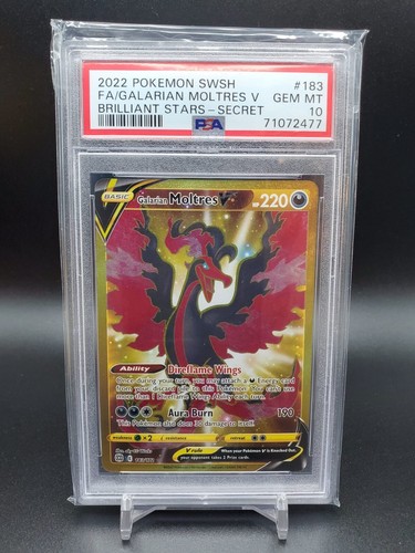 2022 Galarian Moltres V 183/172 Brilliant Stars Gold Secret Rare PSA 10 Pokemon