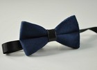 Teenage Boy Kids Navy Blue Velvet Bowtie Bow Tie 7-14 Years Old Wedding Party