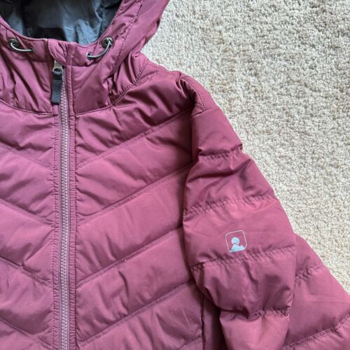 Eastern Mountain Sports Jacket Womens Medium Down Fill Puffer Maroon Red Downtek - Picture 7 of 14