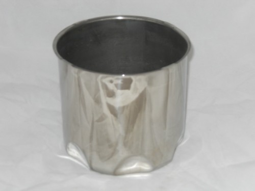 ION WHEEL RIM 8 LUG STAINLESS STEEL CENTER CAP PUSH THRU 5.125" DIA BORE NO LOGO - Picture 2 of 2
