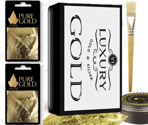 Art 50 Gold sheets Gilding Gold leaf Kit Design adhesive and brush