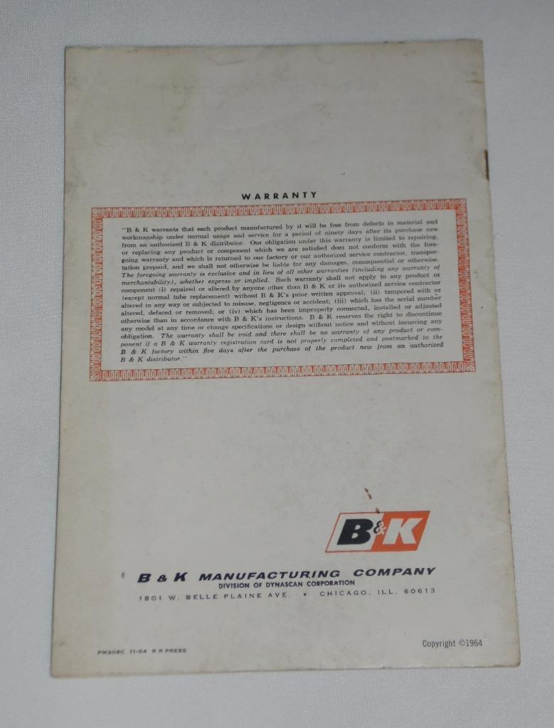 B+K PRECISION VINTAGE VO-MATIC 360 BAKELITE VOM MULTIMETER MANUAL & RESISTORS - Photo 2 sur 8