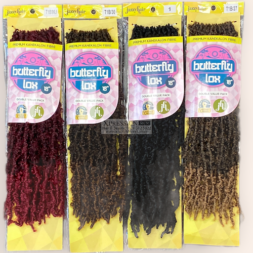 Jazzy Butterfly Lox Premium Faser gehäkelt Zopf 12" & 18" Zoll UK Verkäufer - Bild 1 von 7