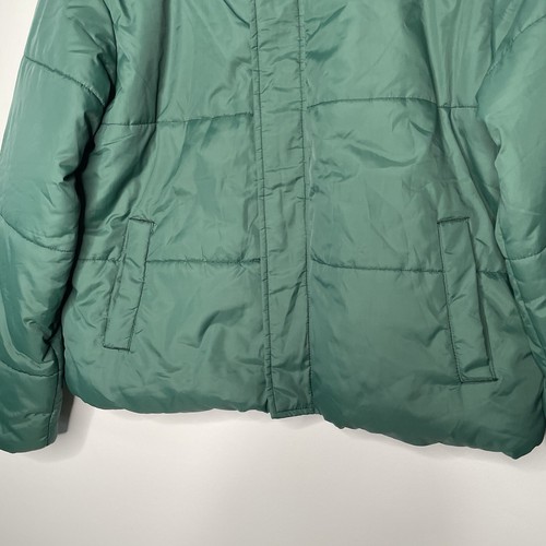 RVCA Women's Green High Neck Short Length Zip Up Puffer Jacket Size S / 8 - Picture 6 of 7