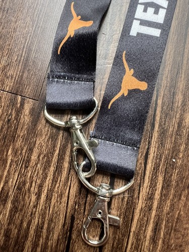 Texas Longhorns Lanyard Black Double Hooks Keychain Football Special Event - Picture 3 of 3