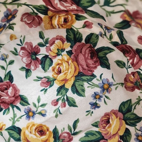 Longaberger Garden Splendor Floral Fabric Basket LINER ONLY ROUND 8"Dia 4"Deep - Picture 5 of 14