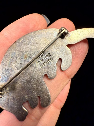 Vintage 925 Sterling Silver TR-142 Made in Mexico Armadillo Animal Pin Brooch - Picture 6 of 7