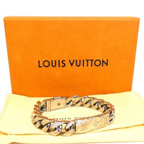 Auth LOUIS VUITTON Monogram Chain Bracelet Silver Metal M00270 - h31057 - Picture 10 of 10