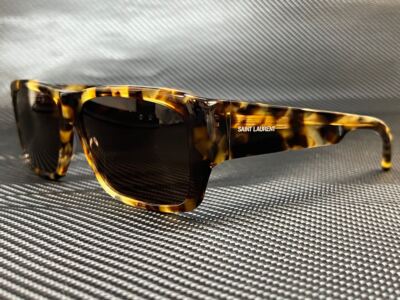 SAINT LAURENT SL 366 Lenny 005 Havana Rectangle Unisex 60 mm Sunglasses