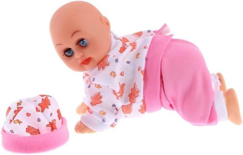 PEBBLE HUG BABY DOLL, Crawling, HEAD TURNING, BOTTOM WIGGLING CUTE LITTLE DOLL - Picture 6 of 7