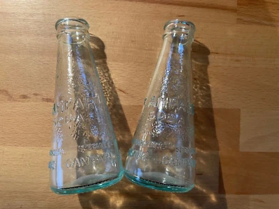 2 Camparisoda Campari Soda Glas kleine Vase Flasche gebraucht Milano - Bild 1 von 2