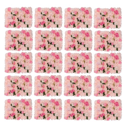 20 Pezzi Pannello da Parete Floreale Decorazione Artificiale da Parete Scena Floreale - Foto 4 di 18