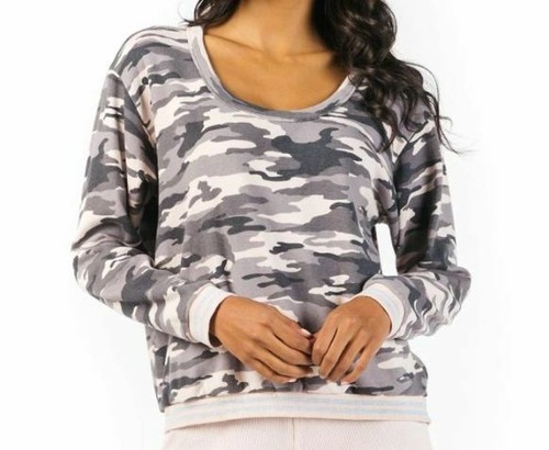 Hard Tail Easy Sparkle Camo Pullover CAMR09 Concrete - Picture 2 of 7