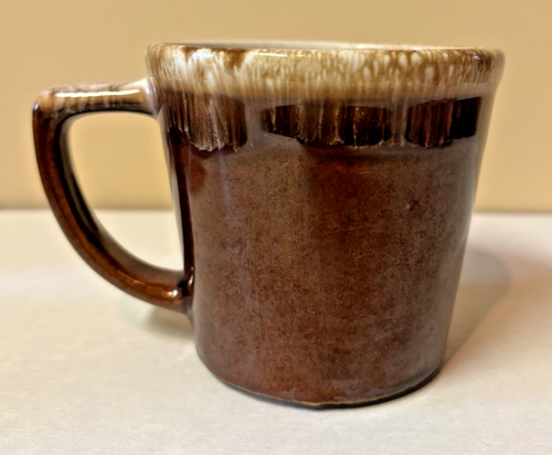 McCoy Pottery Brown Drip Stoneware D Handle Coffee Mug 4 MCM Vintage Oven Proof - Picture 5 of 19