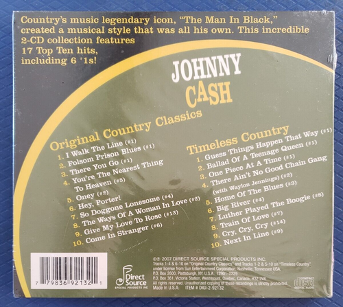 17 Top Ten Hits! by Johnny Cash (CD, 2 Discs, 2007) NEW 2 - Picture 2 of 2