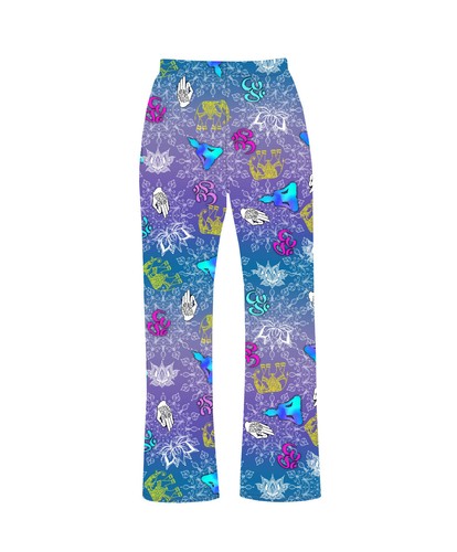Yoga Mindfulness Elefante Budista Om Símbolos Flor de Loto Étnico Pijama Parte Inferior - Imagen 3 de 3