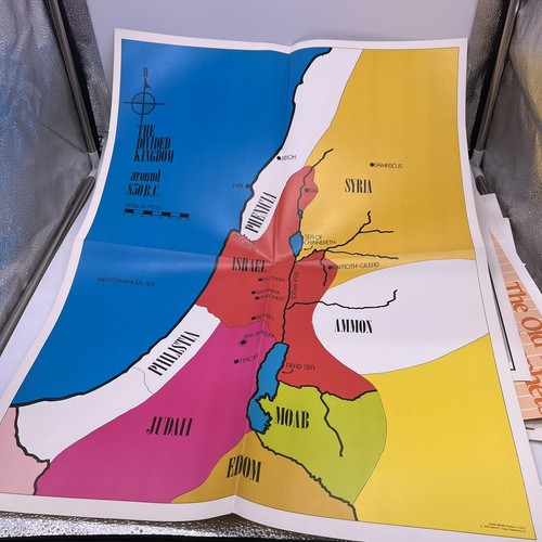 Vintage Bible Maps And Charts David Cook USA 1981 Large Colorful Classroom - Picture 22 of 24