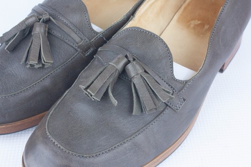Zeha Berlin Loafers with Tassels Gray Women Casual Mokassin Leather EU 40 US 8.5 - Picture 11 of 18