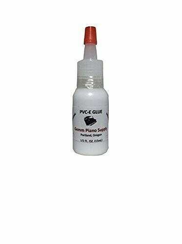 Gemm Piano PVC-E Glue 1/2 oz - Adhesive for Piano Keytops Felts or Leather Gemm Piano PVC-E Glue 1/2 oz - Adhesive for Piano Keytops Felts or Leather