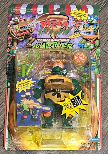 TMNT Pizza Tossin' Mike MOC 1994 Playmates HIGH GRADE!
