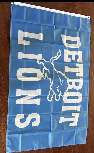 Detroit Lions Flagge 3 x 5 Fuß Indoor Outdoor Nfl Football Neu Nfl