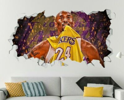 Kobe Bryant Figure Decal Office Bedroom Living Room Vinyl Wall Mural Decor Laker Kobe Bryant Figure Decal Office Bedroom Living Room Vinyl Wall Mural Decor Laker