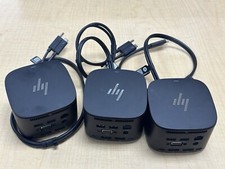 LOT OF 3 HP THUNDERBOLTS HSN-IX01 120W G2 DOCKING STATION (NO ADAPTERS)