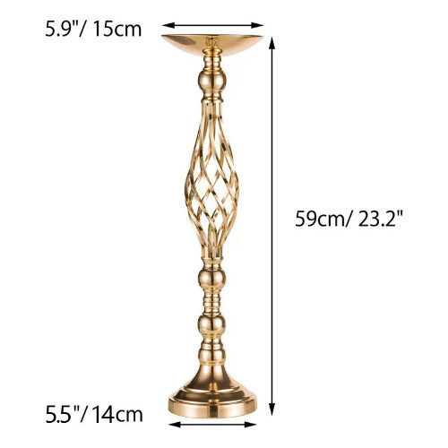 Table Candle Holder Arrangement Gold Iron Path Candle HolderFlower Wedding Props - Picture 8 of 18