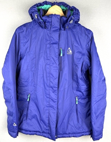 Gerry Winter Coat Full Zip Ski Jacket Women's Size Small Purple Detachable Hood - Picture 1 of 10