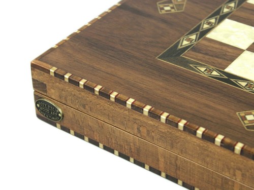 Wooden Helena Chess & Backgammon Set "Rural Walnut" With Sheesham German Staunto - Picture 6 of 8