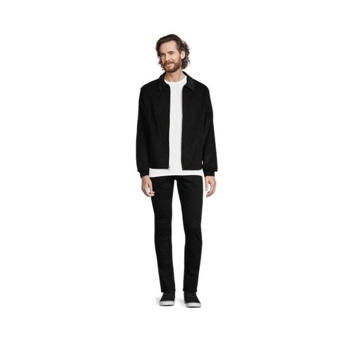 NUEVA GEORGE Hombres Talla S Cremallera Completa Pana Chaqueta de Trabajo Negra - Imagen 4 de 9