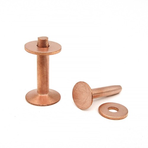 100Pcs/Sets Copper Rivets and Burrs Washers Leather Copper Rivet Fastener AU - Picture 9 of 9