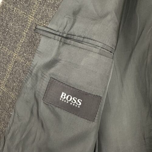 HUGO BOSS Sport Coat Suit Jacket Blazer Men Size 42 R Green Plaid Pure Wool USA - Picture 6 of 16