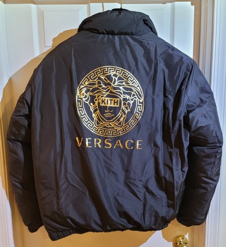 Versace Kith Collaboration Men's Puffer Reversible Jacket Coat Medusa Size 52 XL - Picture 5 of 10