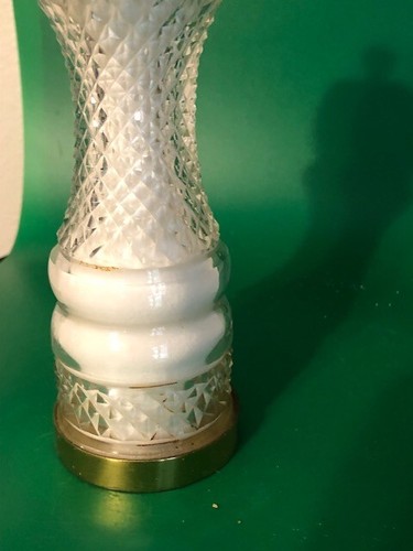Vintage französische geschliffene Kristall Pfeffermühle und Salzstreuer Frankreich 8" hoch - Bild 5 von 6