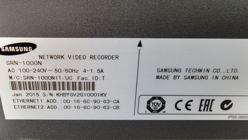 Samsung SRN-1000 64CH Security Network Video Recorder EB-8300 - Picture 8 of 8